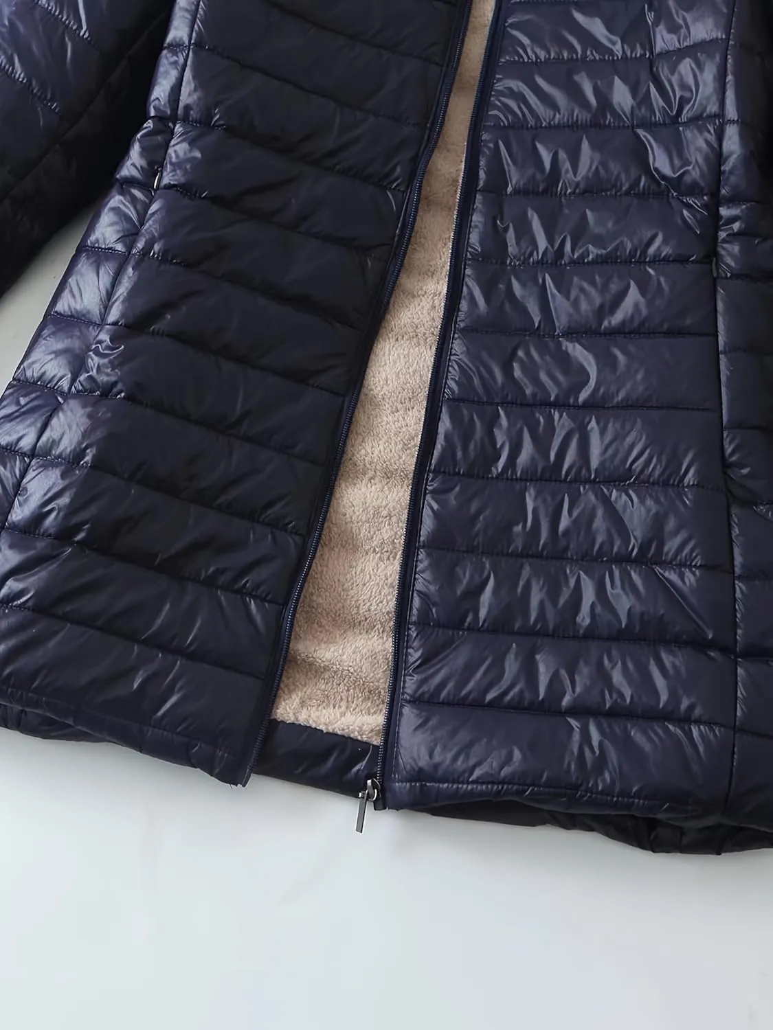 Women Hoodie Jackets, Zip-up Puffy Hoodie Coat, Warm Winter Sherpa Fleece Lined Hooded Jacket