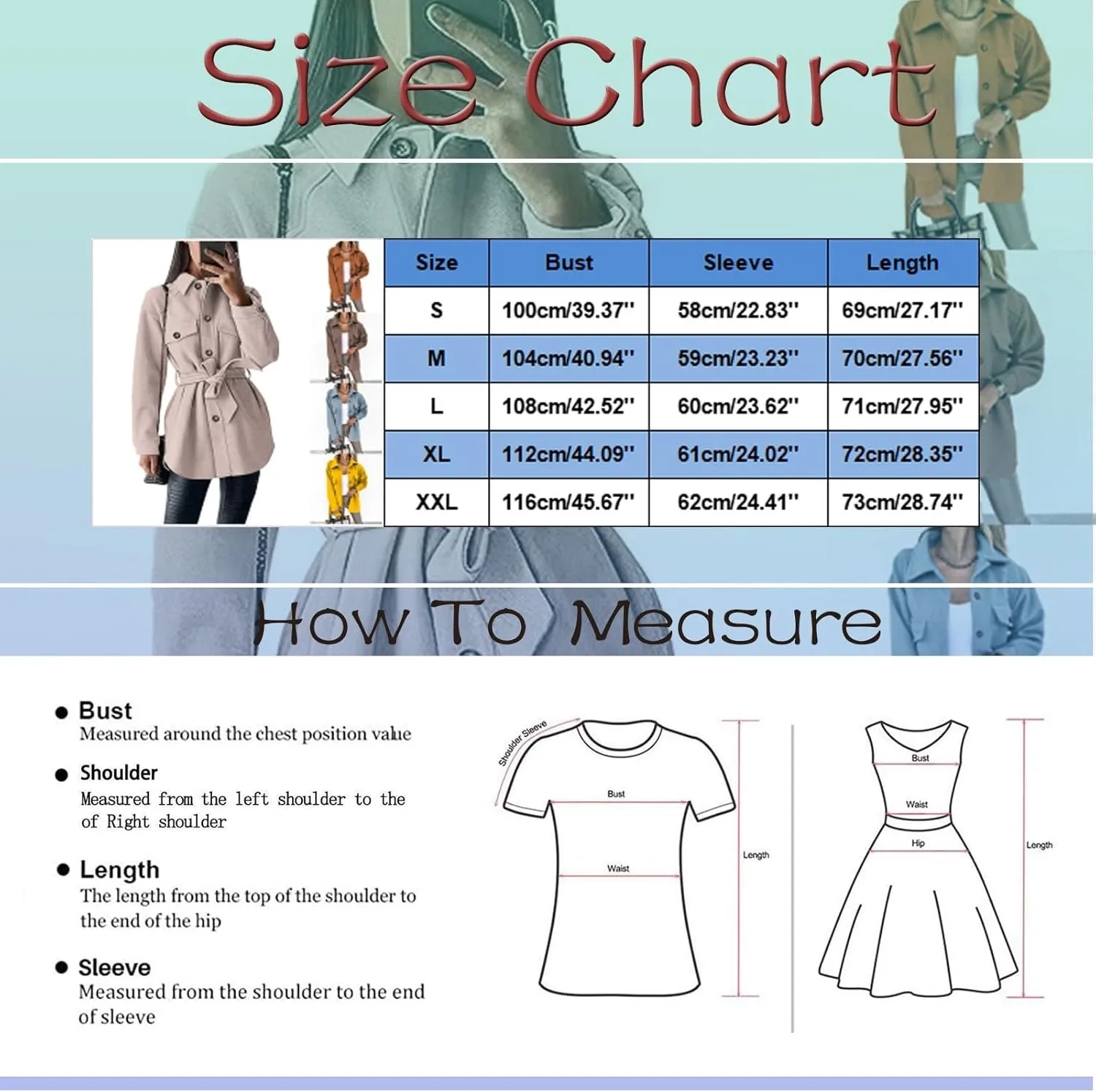 Women Warm 2023 Winter Jackets Double Breasted Woolen Peacoats Plus Size Thicken Mid Length Trench Coat Trendy Overcoat