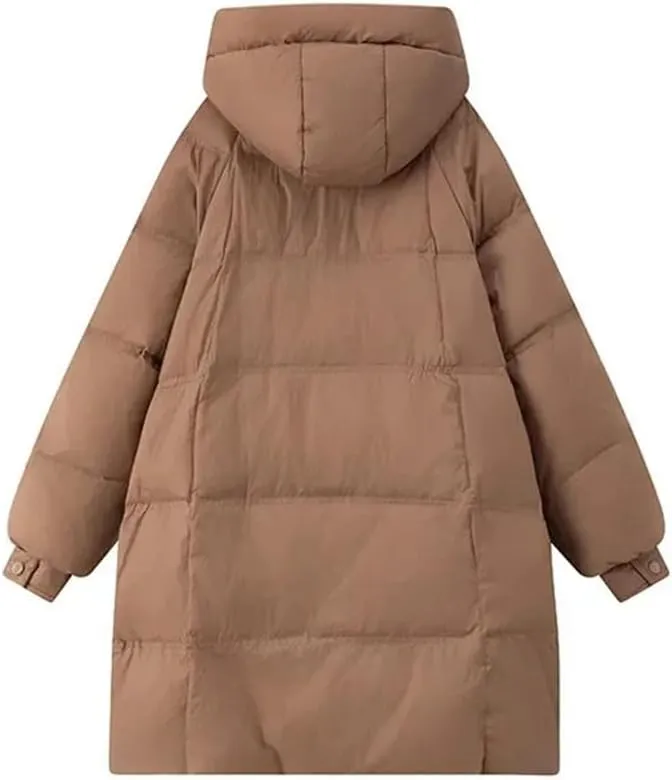 Women Warm Hooded Down Cotton Parkas Female Casual Loose Outwear Cotton-Padded Coat