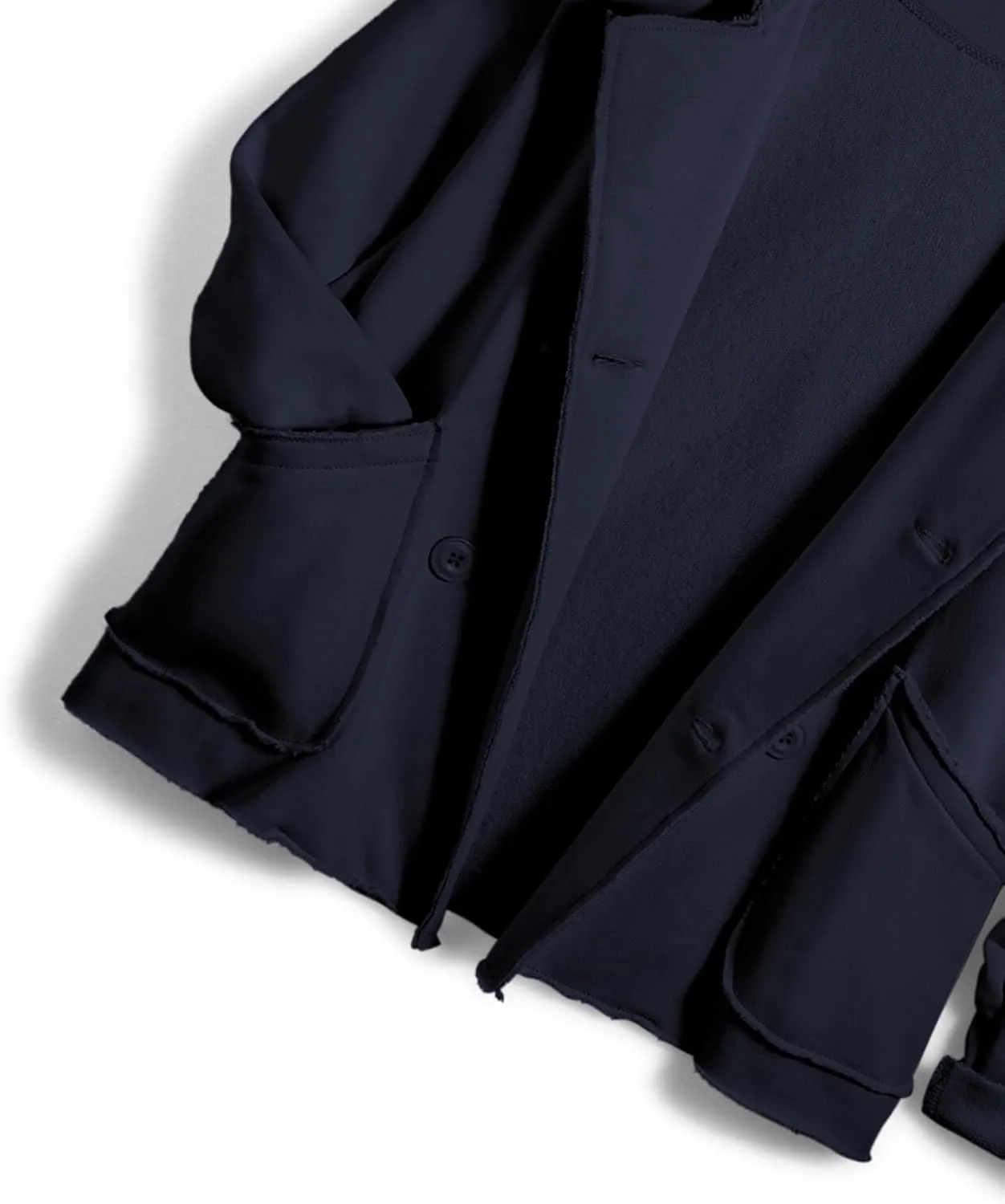 Women Warm Pea Coat Notched Lapel Neck Cropped Double Breasted Button Down Trench Overcoat Jackets with Pockets