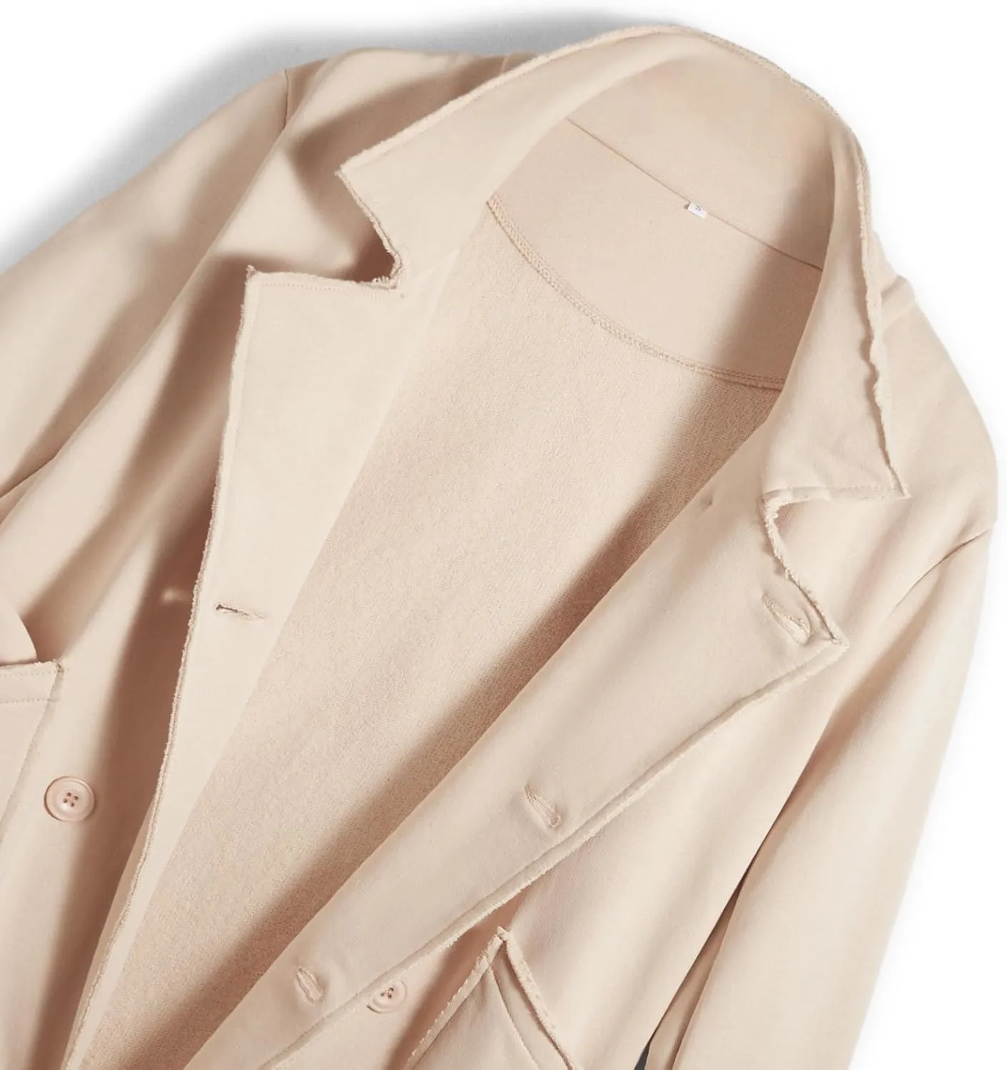 Women Warm Pea Coat Notched Lapel Neck Cropped Double Breasted Button Down Trench Overcoat Jackets with Pockets
