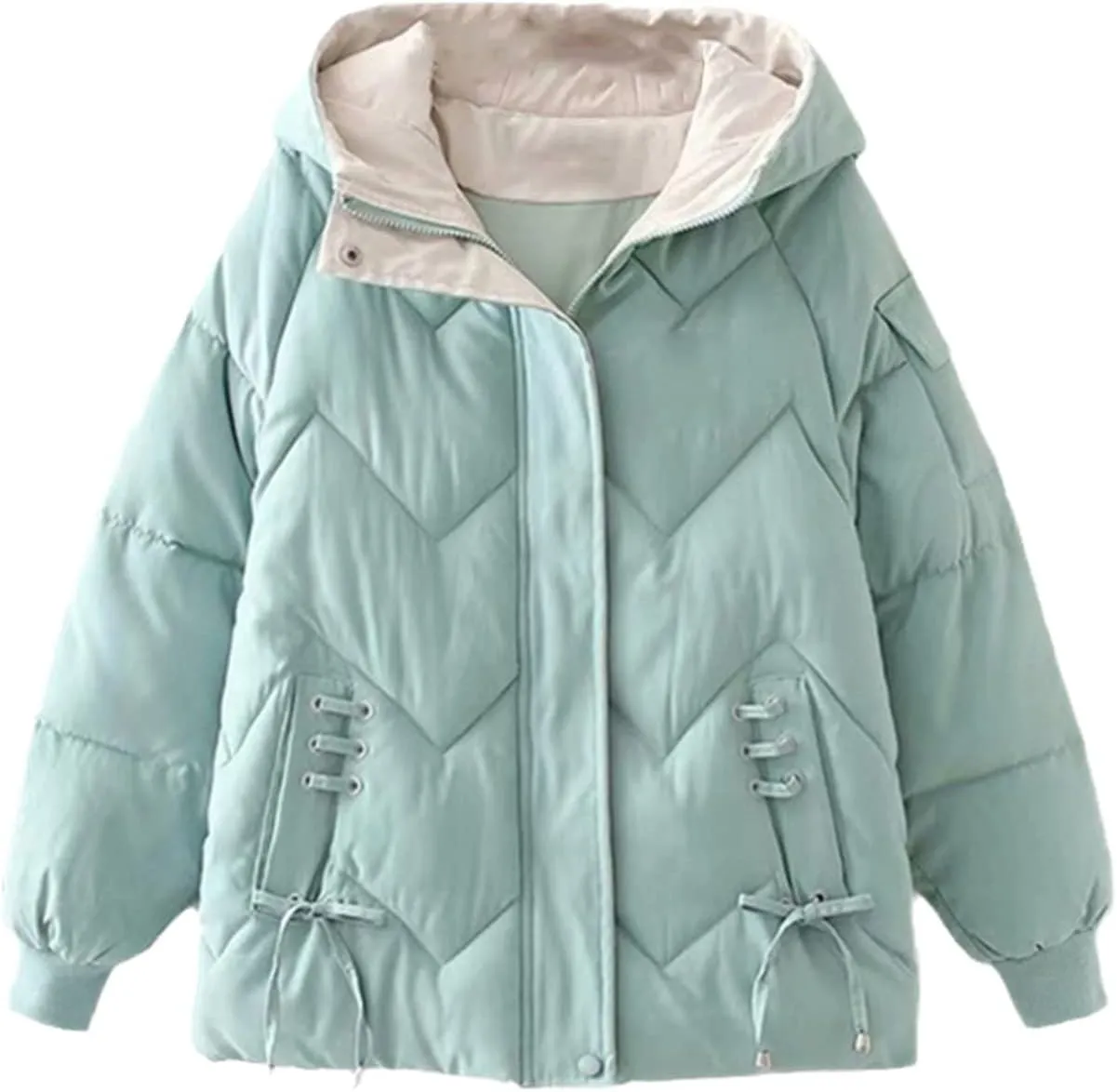 Women Winter Warm Thick Hooded Cotton Down Jacket Long Padded Parka For Women Oversize Winter Loose Cotton Coat
