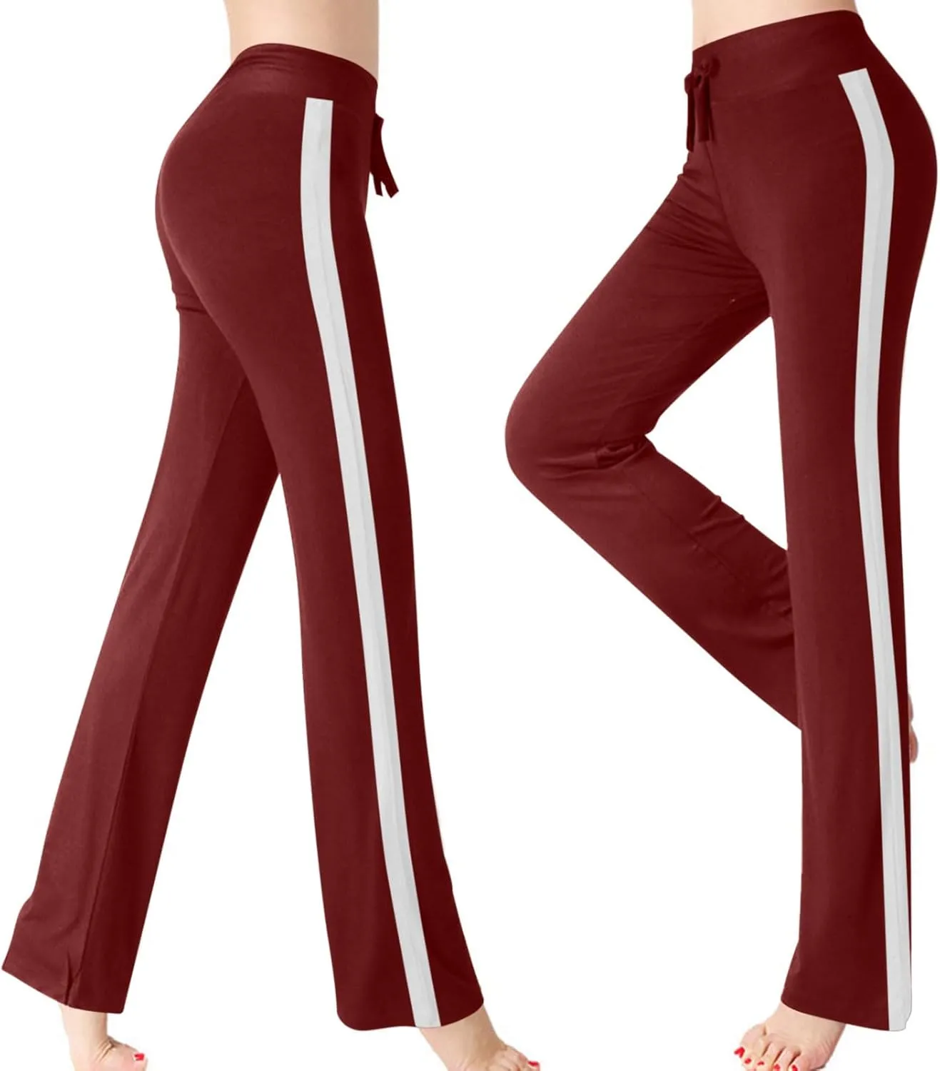 Women Yoga Pants Long Modal Comfy Drawstring Trousers Loose Straight Leg Yoga Running Athletic Lounge Pants