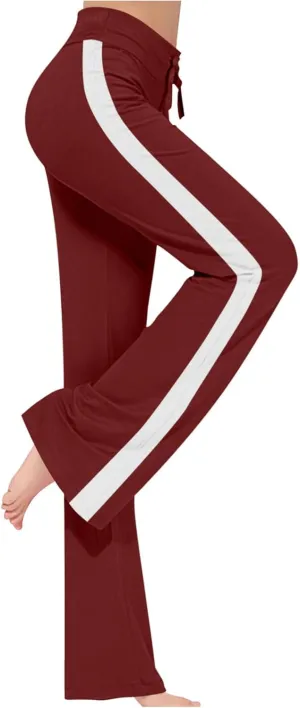 Women Yoga Pants Long Modal Comfy Drawstring Trousers Loose Straight Leg Yoga Running Athletic Lounge Pants