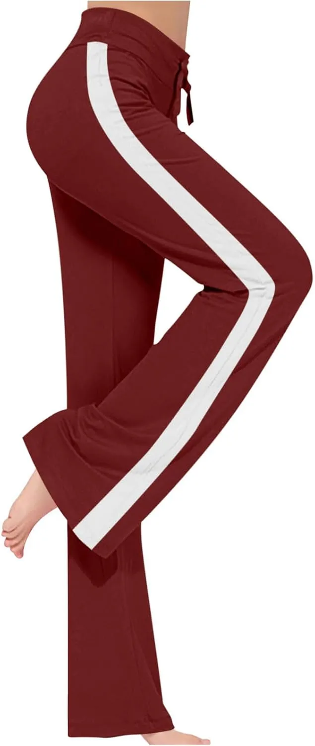 Women Yoga Pants Long Modal Comfy Drawstring Trousers Loose Straight Leg Yoga Running Athletic Lounge Pants