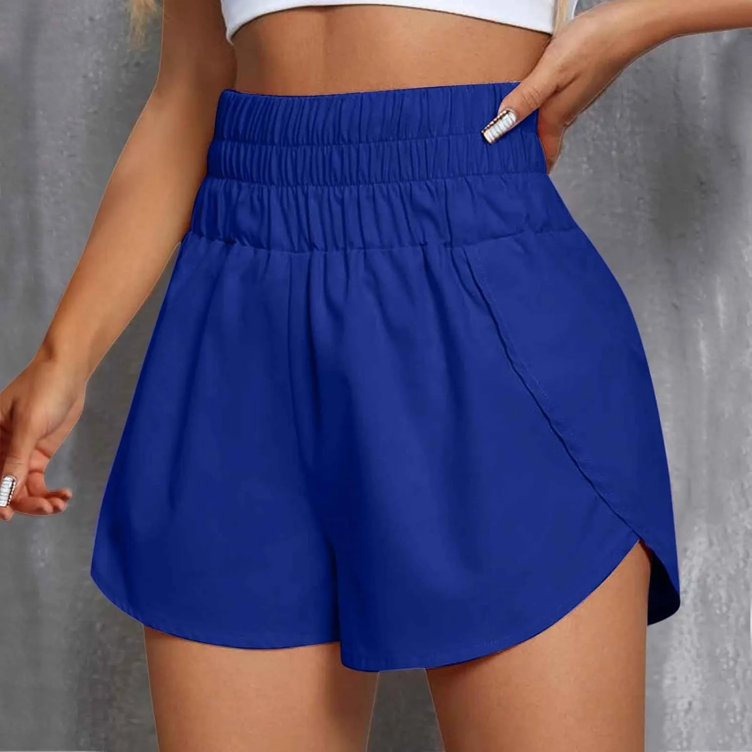 Womens Athletic Shorts High Waisted Running Shorts Gym Workout Shorts Casual Comfy Sport Shorts with Pockets 2025