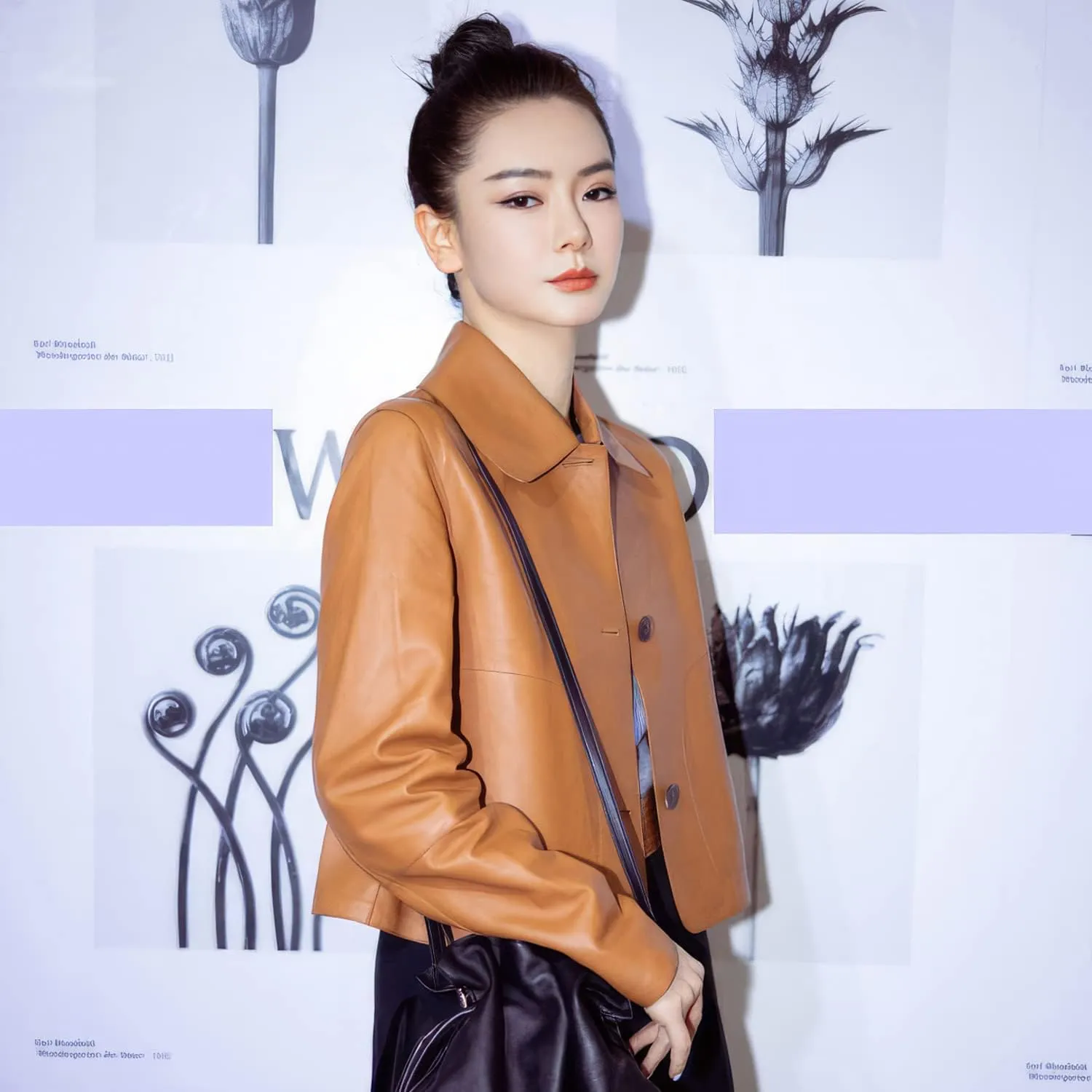 Women's Brown Sheepskin Cropped Leather Jacket - Classic Style