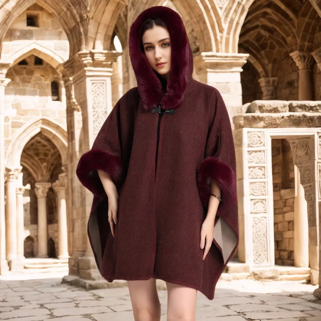 Women's Cardigan Shawl Cape Cloak Winter Warm Hoodie Cardigan Coat
