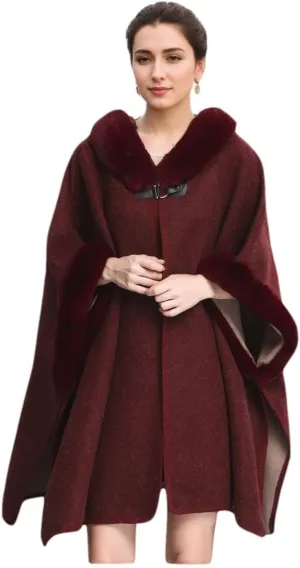Women's Cardigan Shawl Cape Cloak Winter Warm Hoodie Cardigan Coat