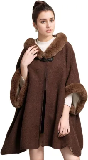 Women's Cardigan Shawl Cape Cloak Winter Warm Hoodie Cardigan Coat