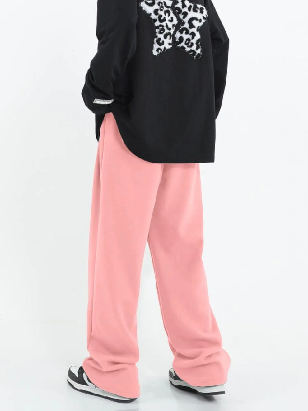 Women's Casual Wide Leg Sweatpants Loose Yoga Pants Comfy Lounge Jogger Baggy Sweatpants with Pockets