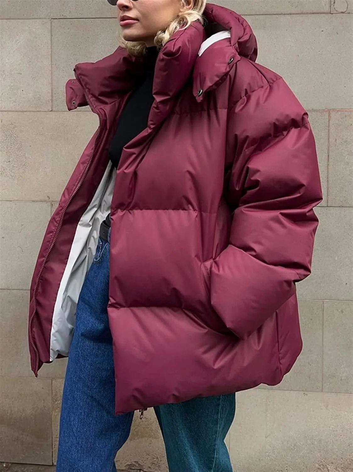 Women's Cotton Padded Jacket Coat Autumn And Winter Jacket Loose Cotton Padded Jacket Loose Coat Top