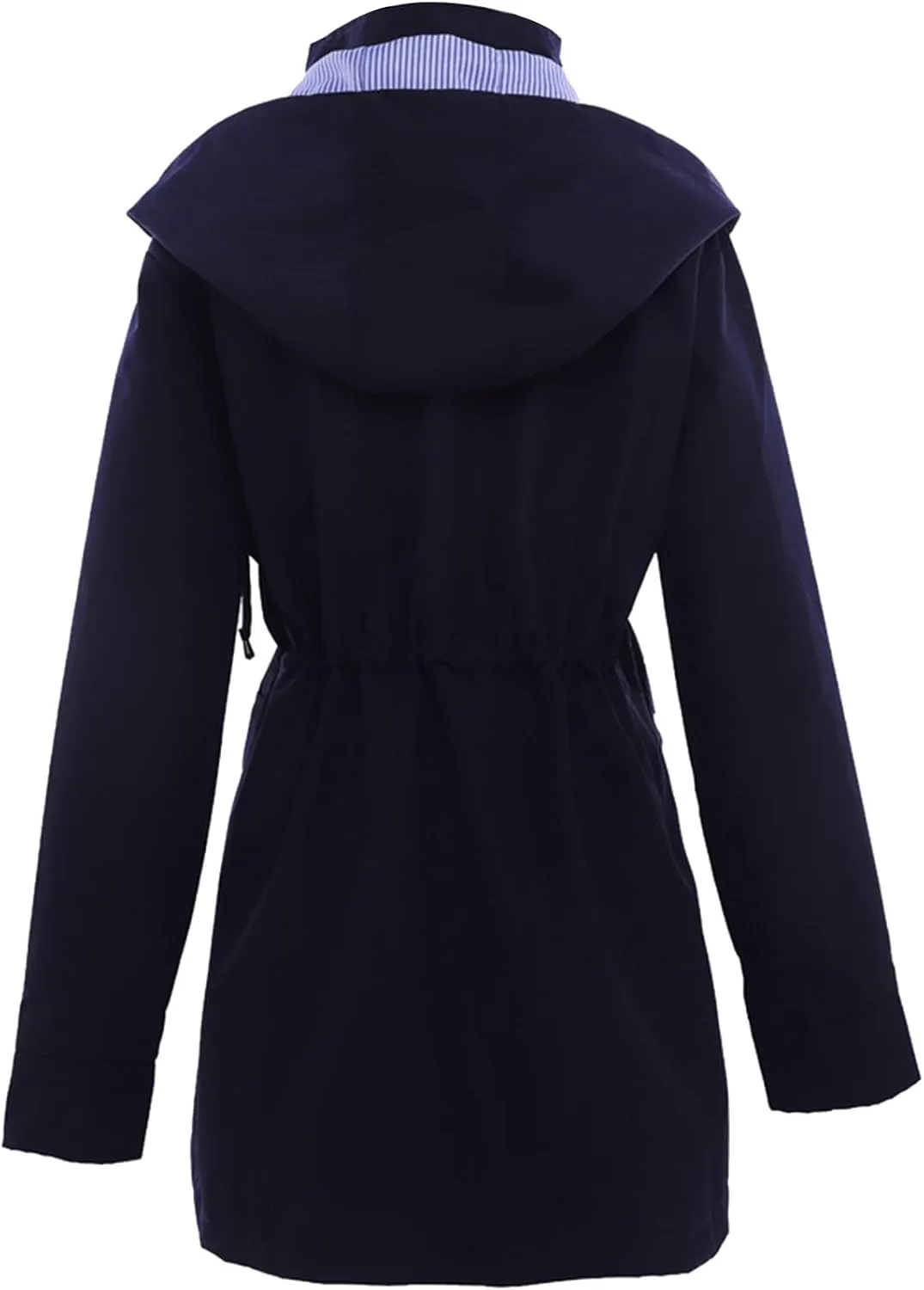 Women's Double Breasted Long Trench Coat 2024 Windproof Classic Lapel Windbreaker Jackets Stylish Loose Overcoat Outerwear