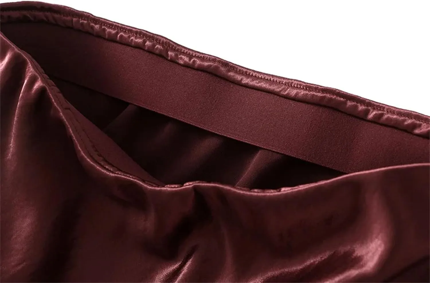 Women's Elegant Satin Skirt for Women - Pleated Flowing Tight Midi Skirt for Party