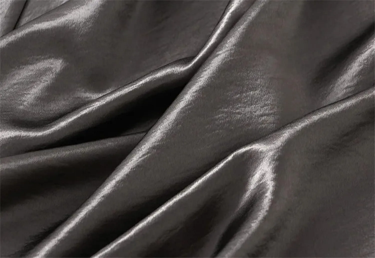 Women's Elegant Satin Skirt for Women - Pleated Flowing Tight Midi Skirt for Party