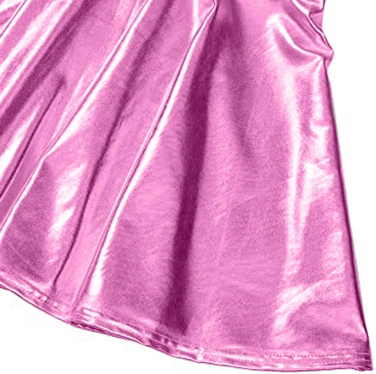 Womens Fashion High Waist Pleated Skirts Shiny Metallic Skater Skirt Sparkly Flared A Line Mini Skort Rave Party Outfit