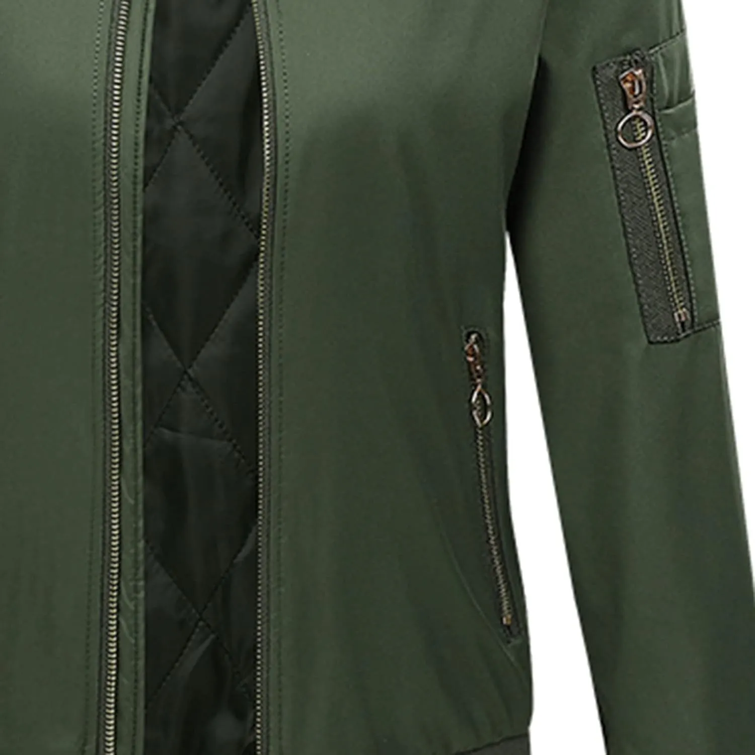Women's Faux Leather Jacket Stand Collar Long Sleeve Outwear PU Moto Jackets Slim Fit Casual Coat Full Zip Up Coats