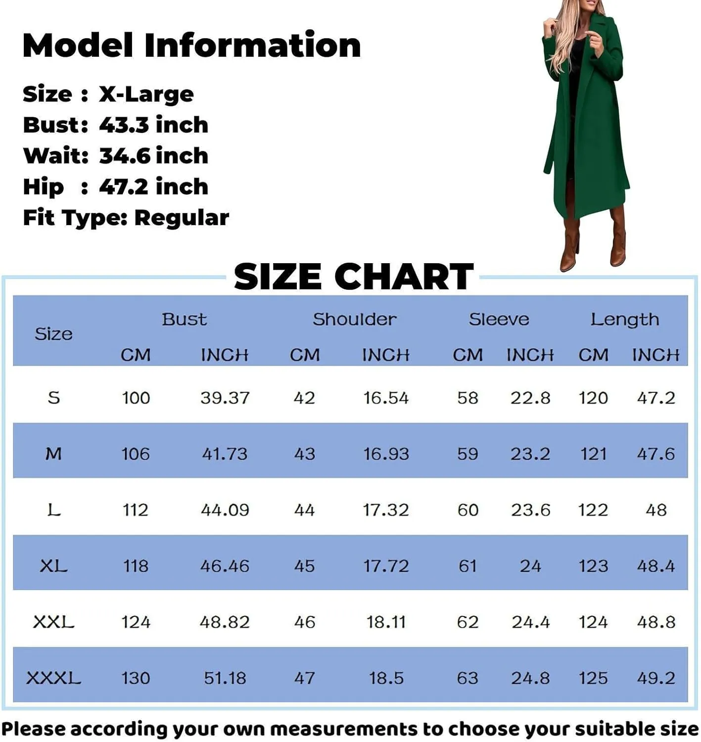 Women's Faux Wool Coat Blouse Thin Coat Trench Long Jacket Ladies Slim Long Belt Wool Hiking Winter Jackets