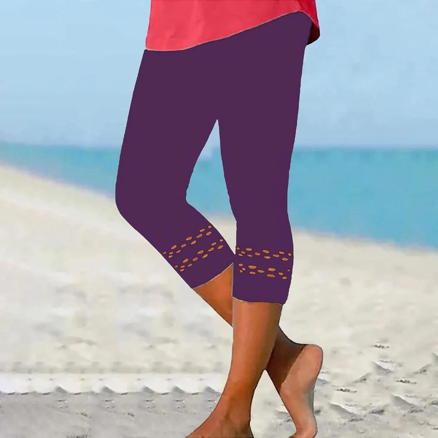 Womens Fitness Athletic Leggings Workout High Waist Yoga Capri Pants Stretch Hollow Cropped Trouser Gym Running Bottoms