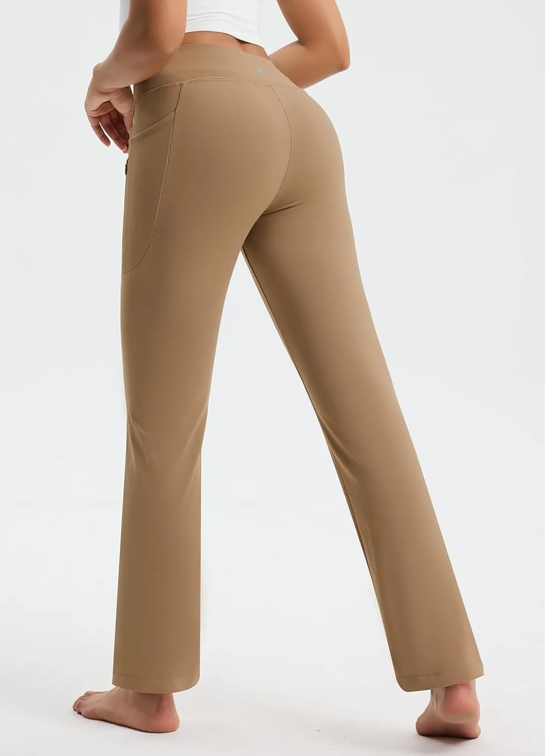 Women's Fleece Lined Pants Straight Leg Thermal Sweatpants Water Resistant Hiking Yoga Dress Pants Flare Leggings
