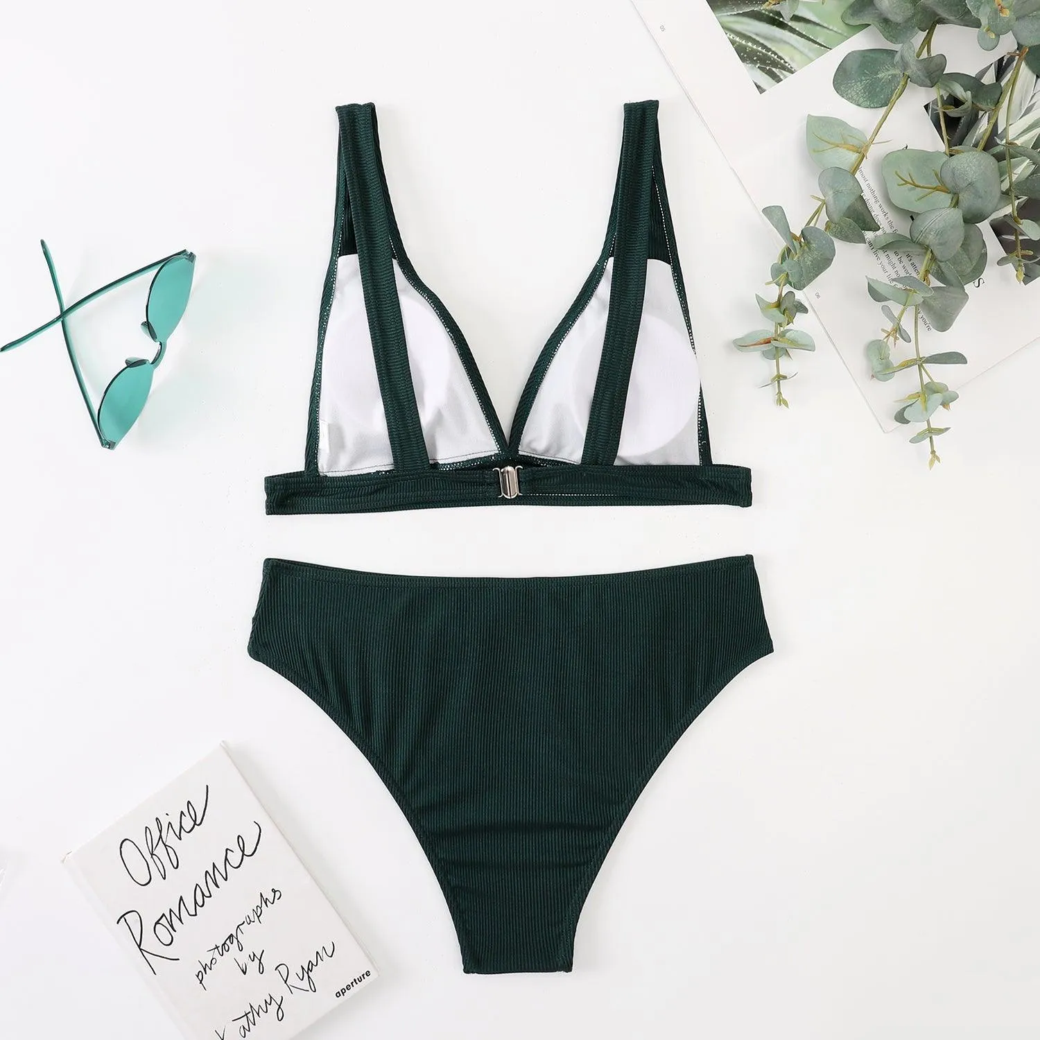 Women's GFIT High Waisted Bikini Set - Sporty Swimwear for Beach