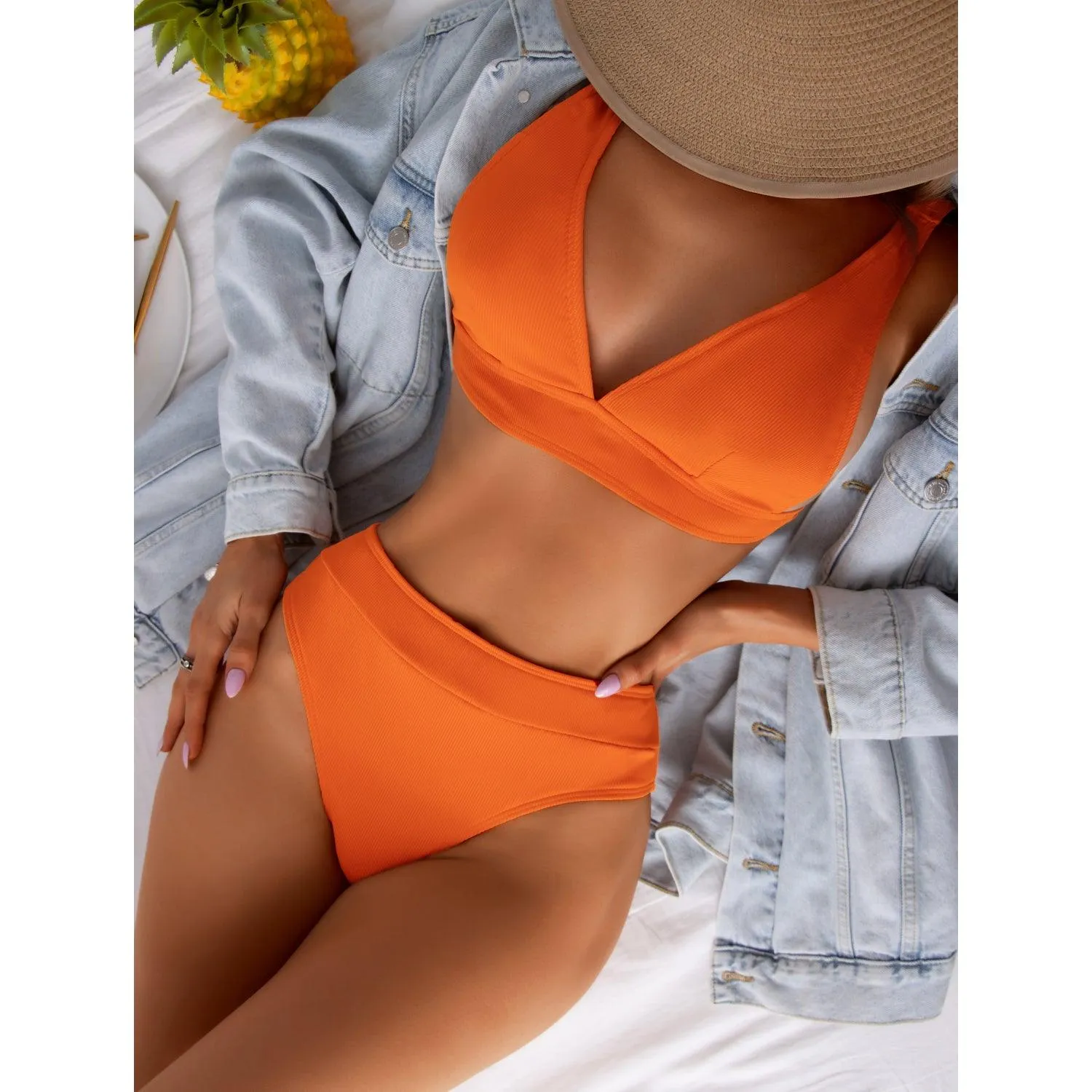 Women's GFIT High Waisted Bikini Set - Sporty Swimwear for Beach