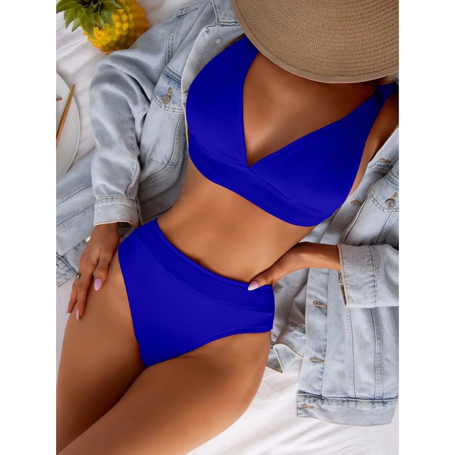 Women's GFIT High Waisted Bikini Set - Sporty Swimwear for Beach