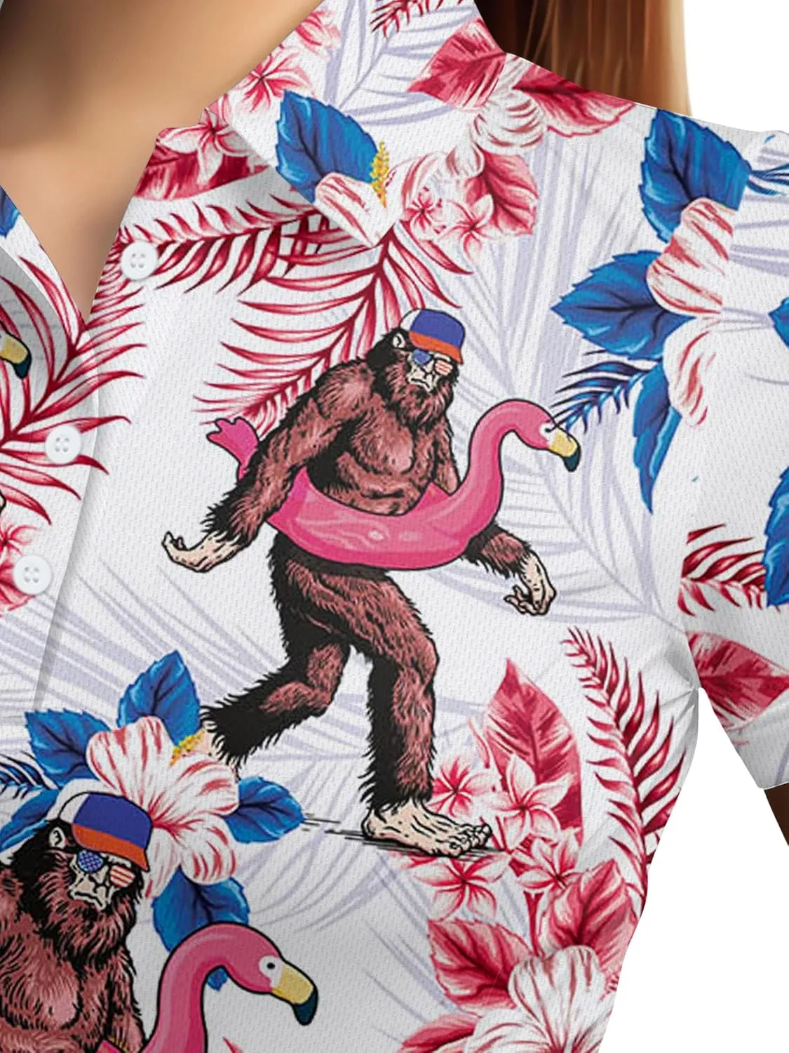 Womens Golf Shirts Funny Print Standout Design Polo Shirt for Women, Small, 1a-aop-wpol-61868