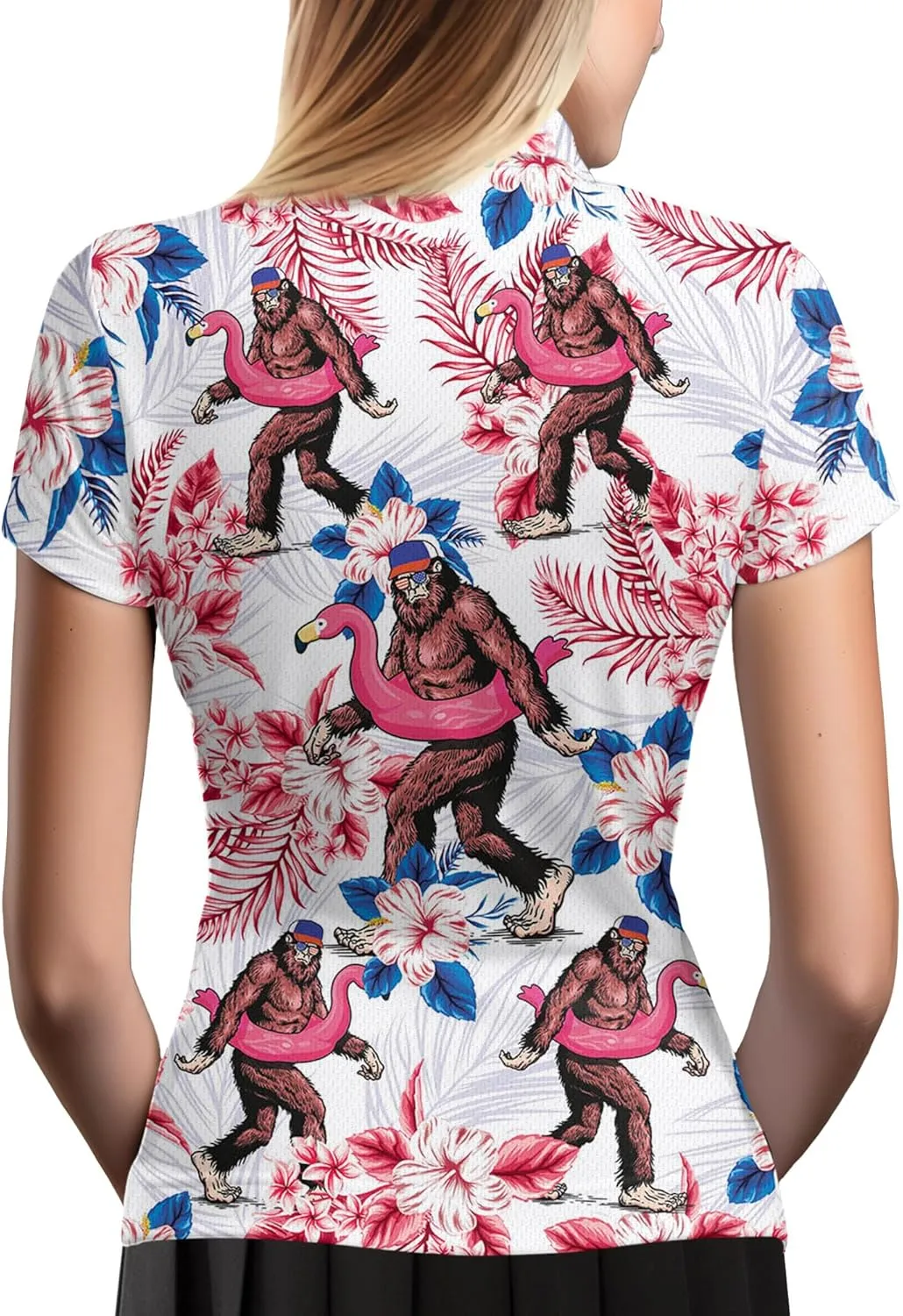Womens Golf Shirts Funny Print Standout Design Polo Shirt for Women, Small, 1a-aop-wpol-61868