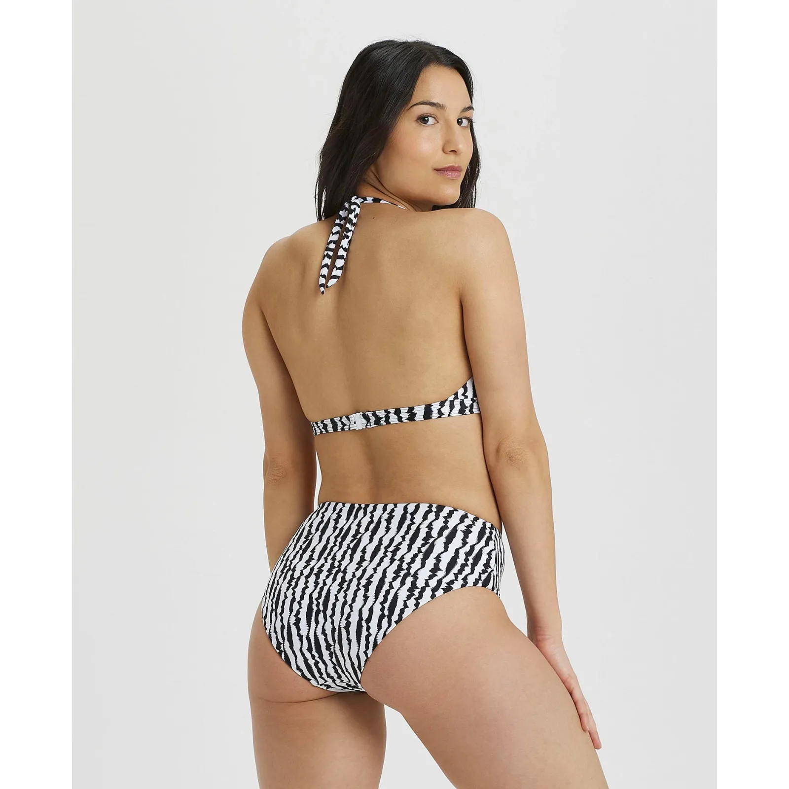 WOMEN'S HALTERNECK BIKINI ALLOVER - BLACK/MULTI