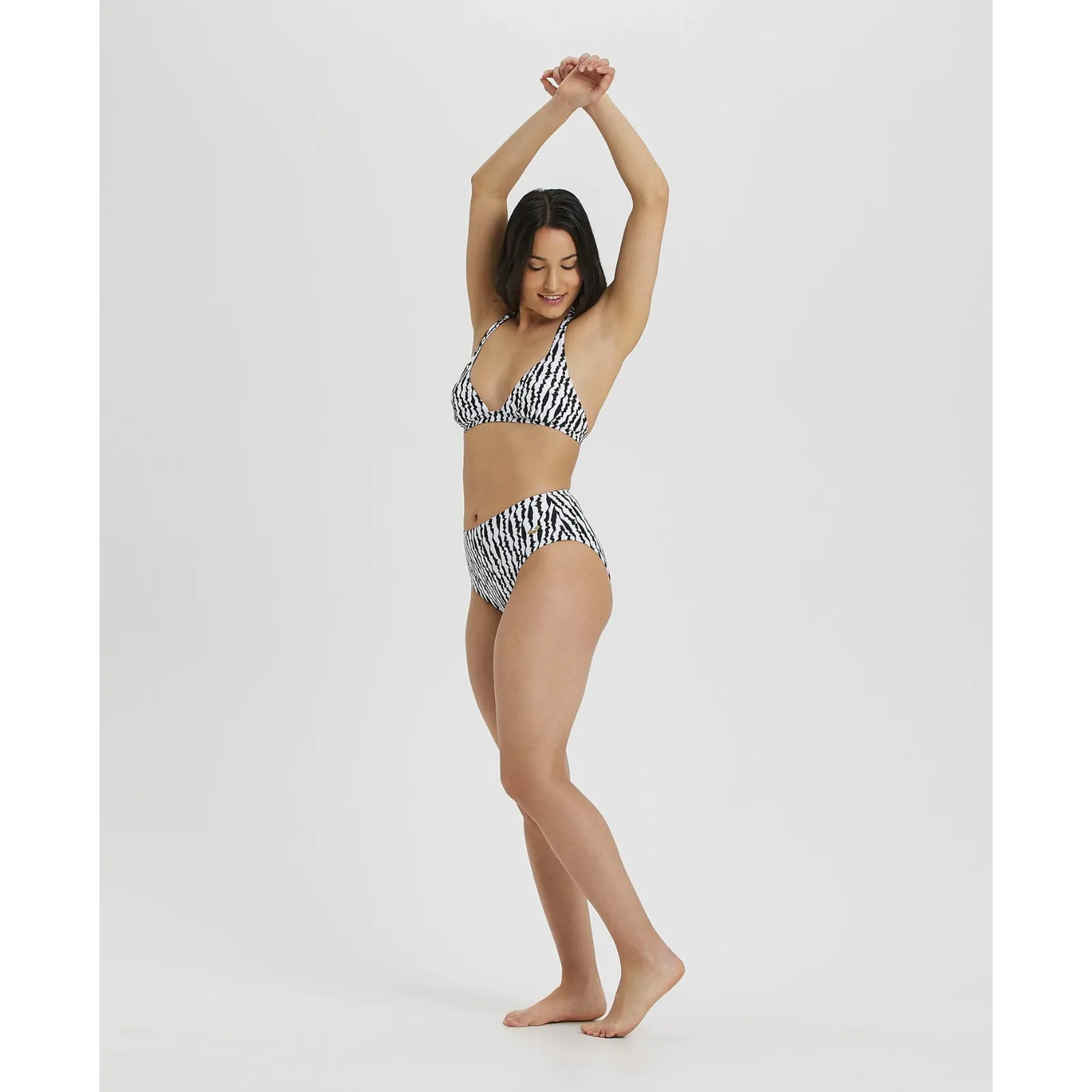 WOMEN'S HALTERNECK BIKINI ALLOVER - BLACK/MULTI