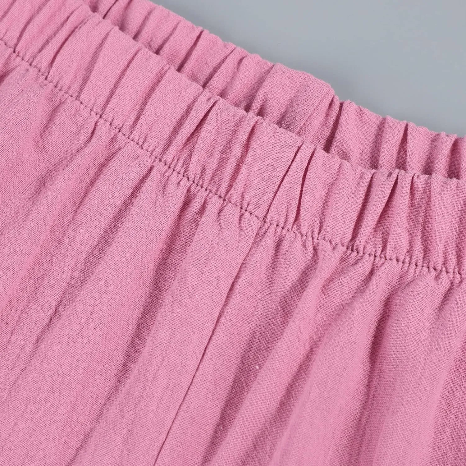 Womens Linen Pants for Summer High Waist Lightweight Lounge Trousers 2025 Trendy Casual Cropped Pants with Pockets