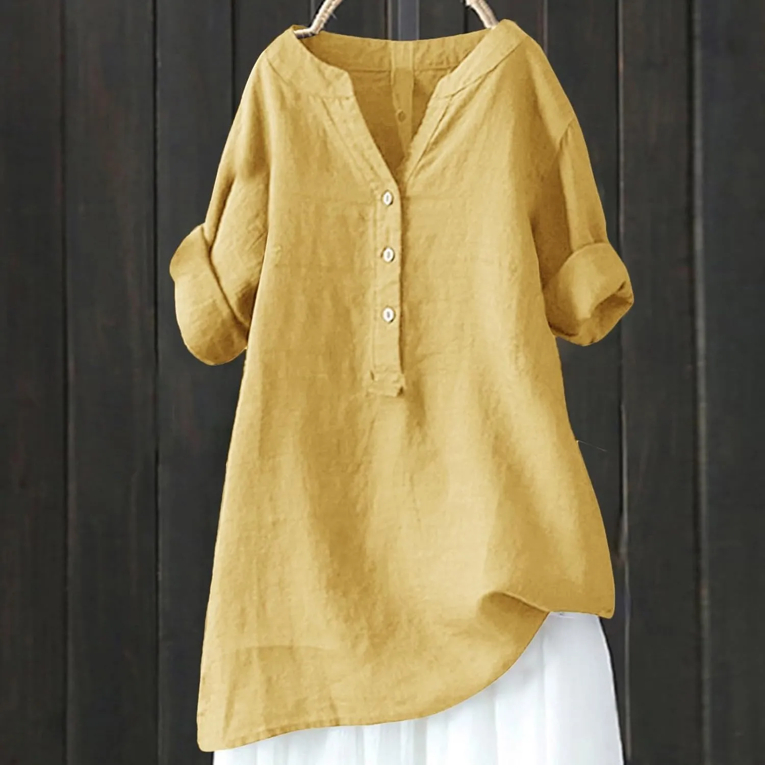 Womens Linen Shirt Oversized Linen Beach Shirt Short Sleeve Summer Tops for Women 2025