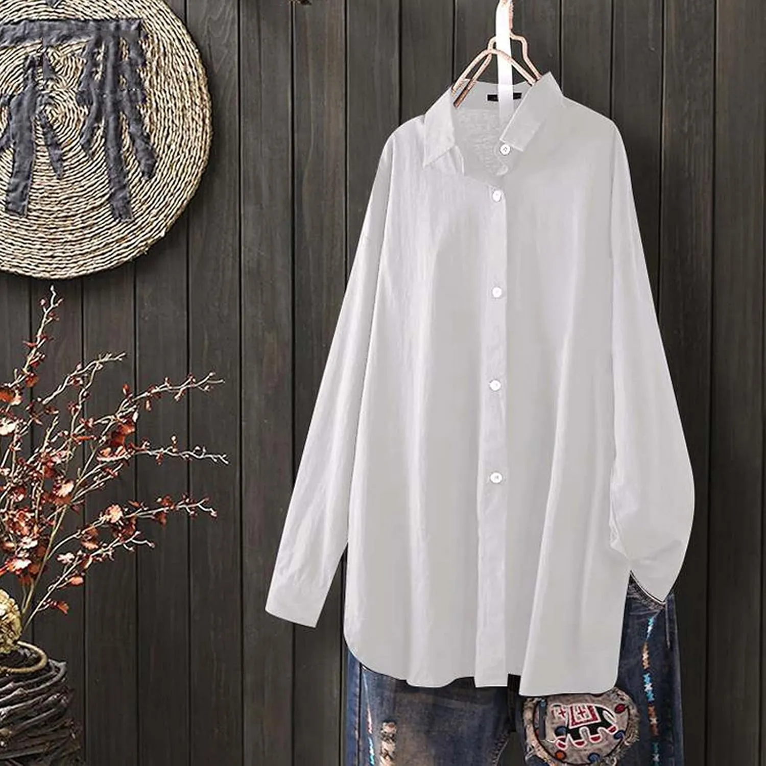 Women's Linen Tops Shirts for Women Dressy Casual Short Sleeve Black Shirt Womens Dressy Long Sleeve