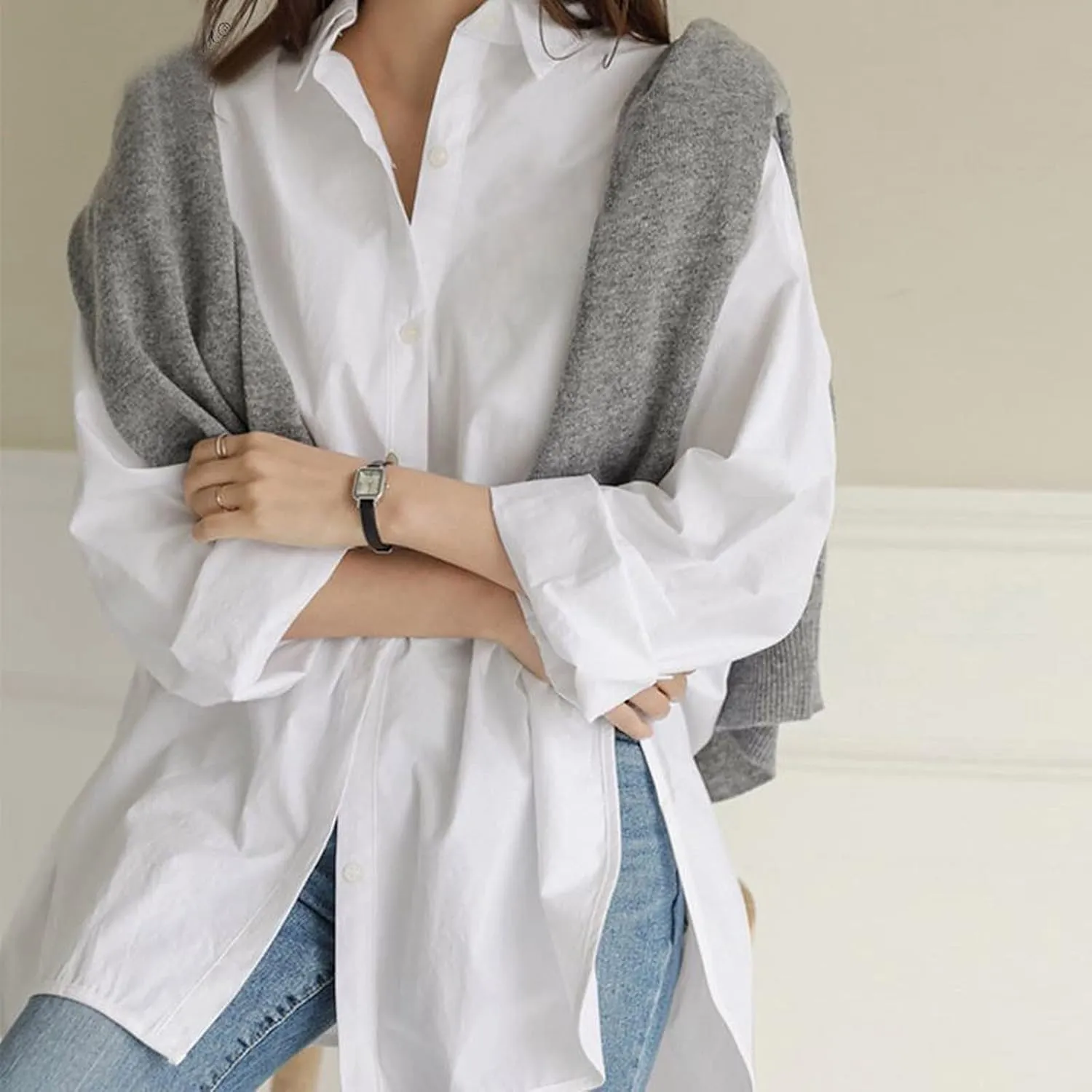 Women's Linen Tops Shirts for Women Dressy Casual Short Sleeve Black Shirt Womens Dressy Long Sleeve