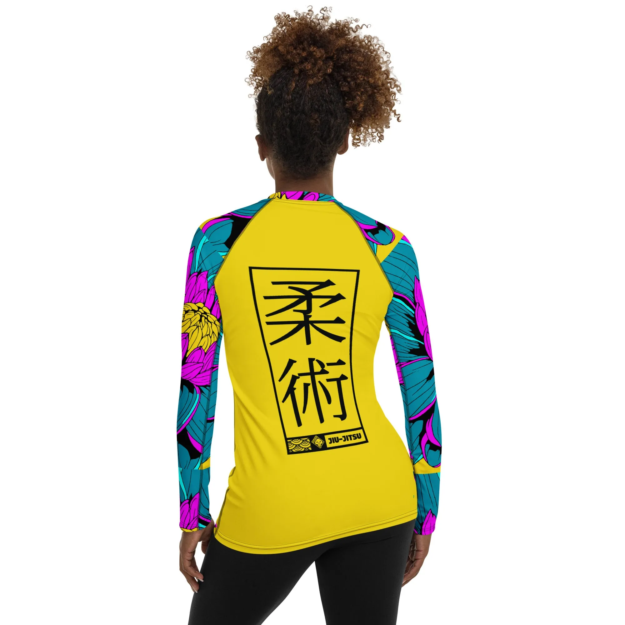 Womens Long Sleeve BJJ Rash Guard - Jiu-Jitsu 020 - Dahlia 001