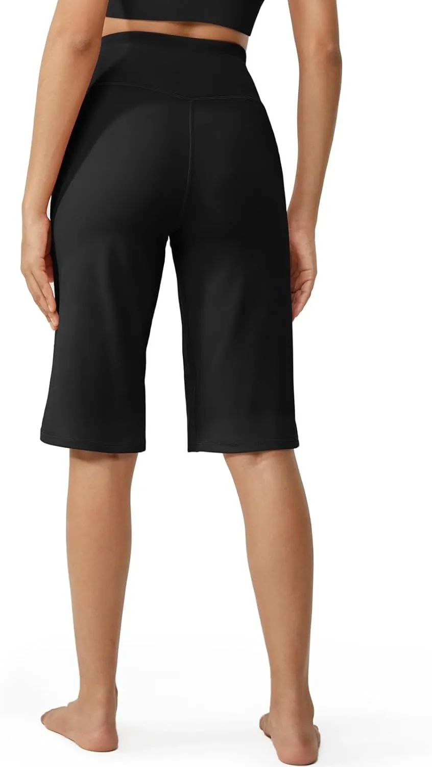 Womens Pants Elastic Waist Summer Petite Short Capris Loose Cargo Capri Pants for Women Stretch Linen Cotton