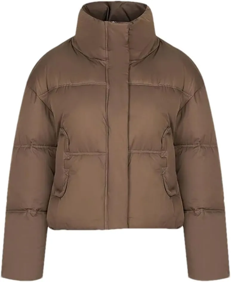 Women's Puffer Warm Jacket Short Removable Sleeve Down Cotton-Padded Clothes Thicken Jacket Coat