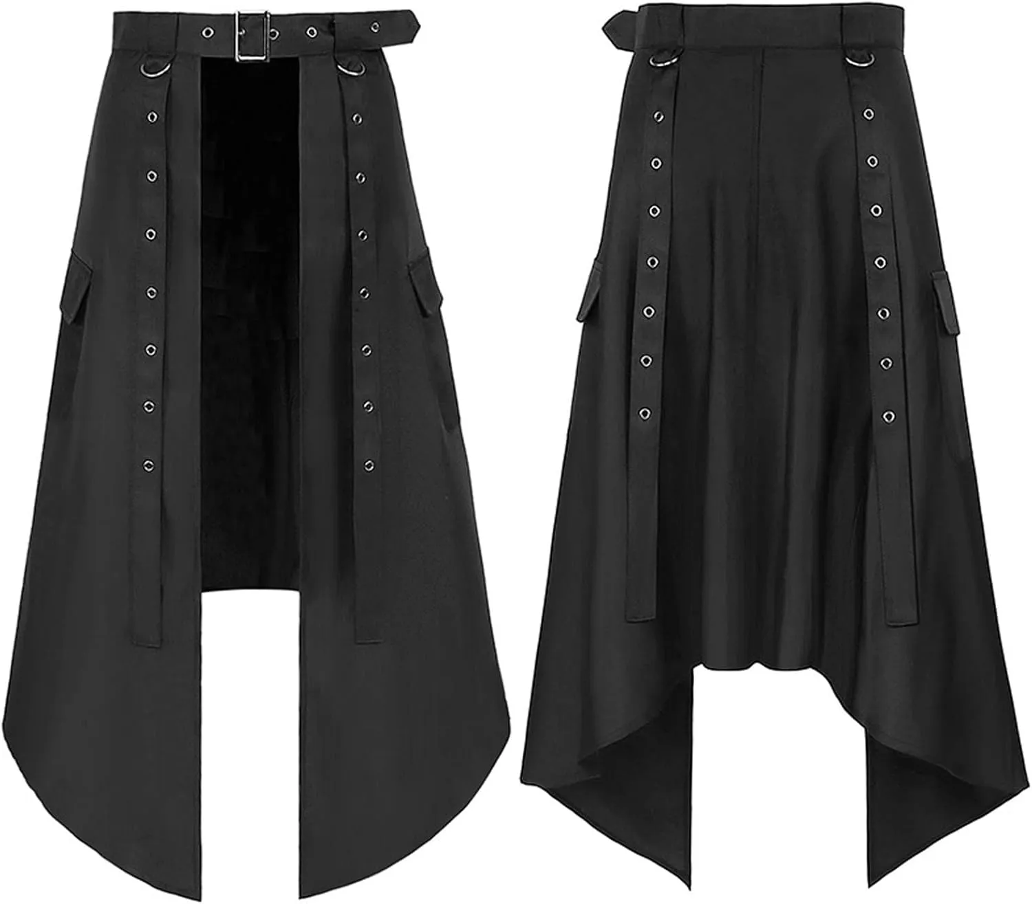 Womens Skirts Medieval Cosplay Punk Maxi Skirt Gothic Sexy Chain Matching Goth Skirts Steampunk Skirt