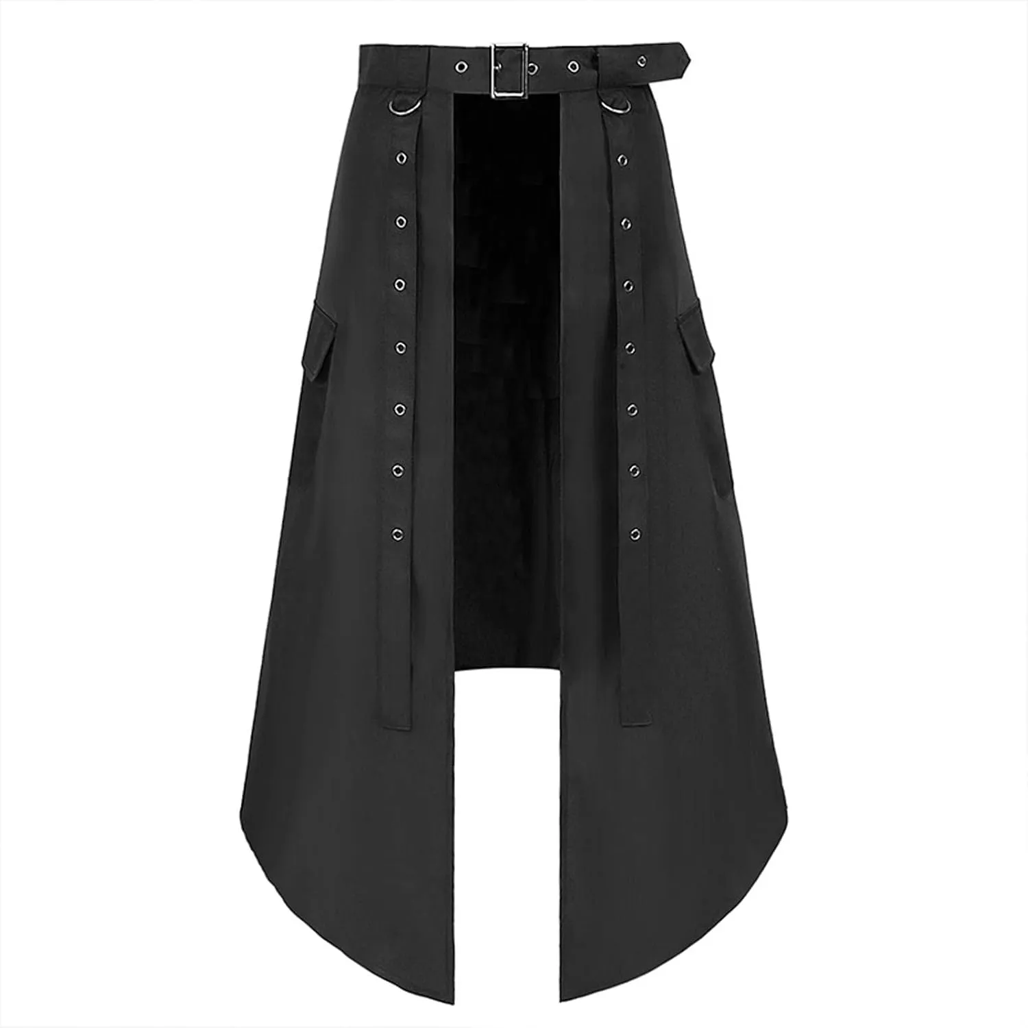 Womens Skirts Medieval Cosplay Punk Maxi Skirt Gothic Sexy Chain Matching Goth Skirts Steampunk Skirt