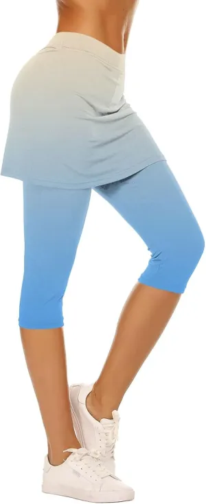 Womens Tennis Skirts with Built in Capri Leggings Workout Athletic Golf Skorts Summer Bottoms Yoga Running Outfits