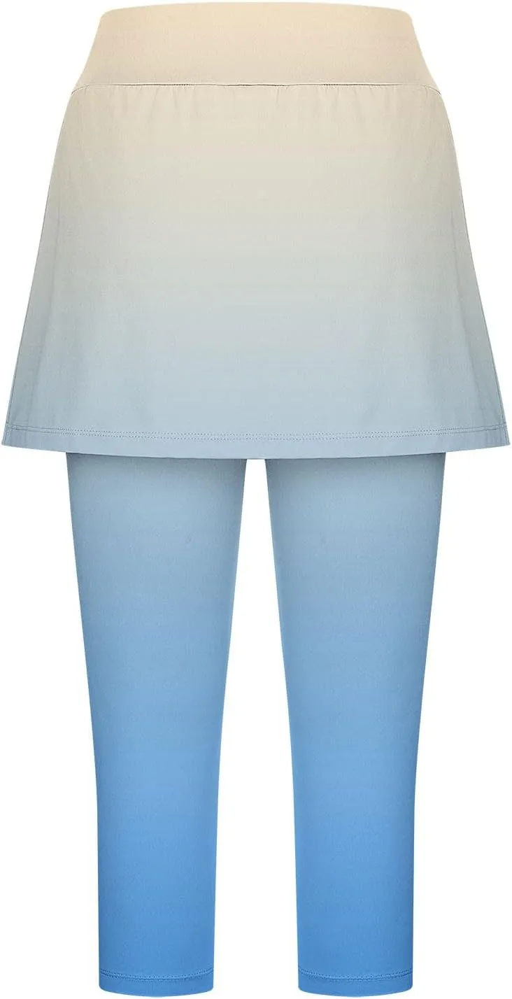 Womens Tennis Skirts with Built in Capri Leggings Workout Athletic Golf Skorts Summer Bottoms Yoga Running Outfits