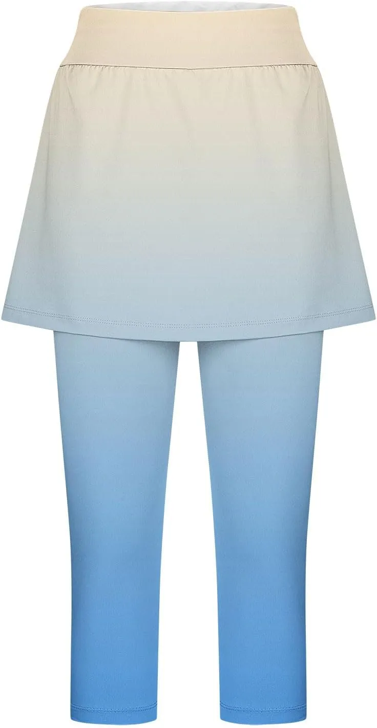 Womens Tennis Skirts with Built in Capri Leggings Workout Athletic Golf Skorts Summer Bottoms Yoga Running Outfits