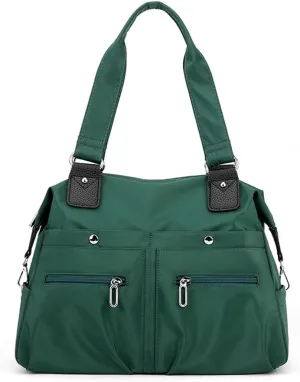 Women's Tote Bag Multi Pocket Water resistant Nylon Handbag Purse Casual Travel Shoulder Bag Hobo Bag