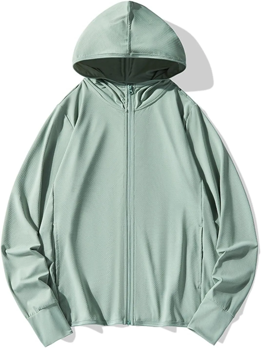Womens UPF 50  UV Protection Hoodie Jacket Lightweight Long Sleeve Zip Up Sun Shirt with Pockets for Hiking Unisex