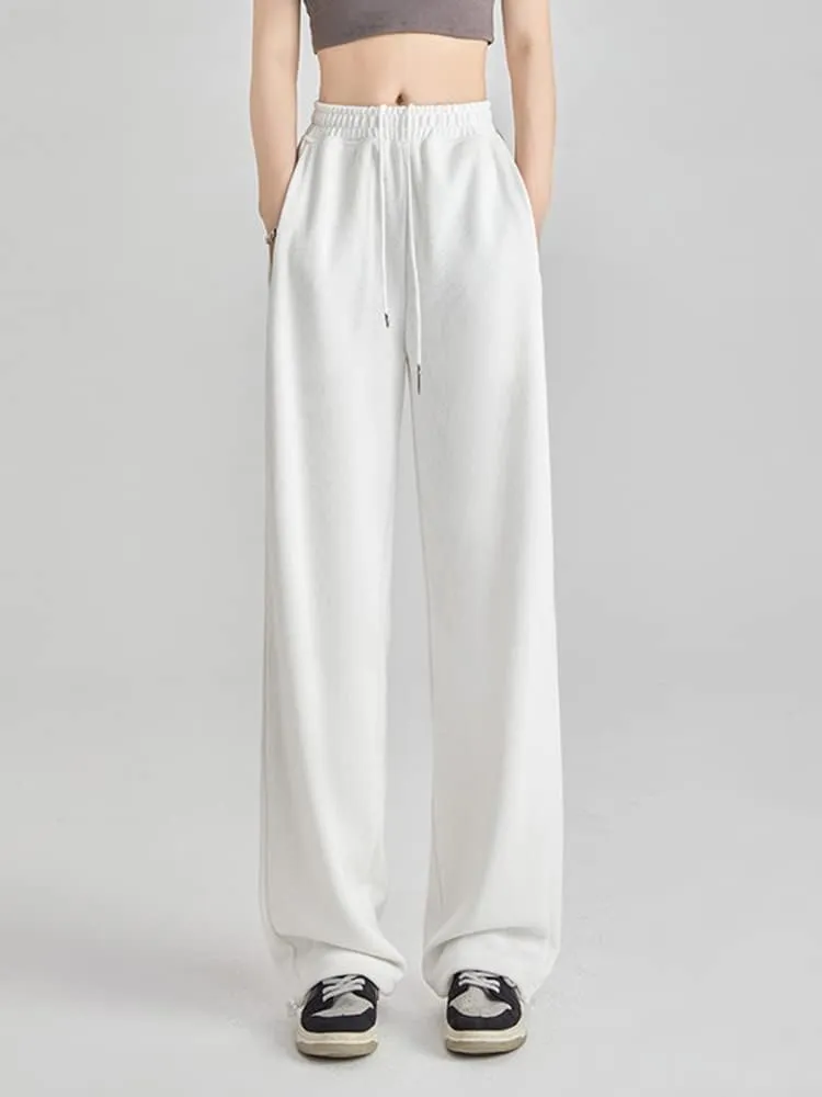 Womens Wide Leg Sweatpants Casual Loose Yoga Pants Comfy Lounge Joggers Baggy Sweatpants Pockets