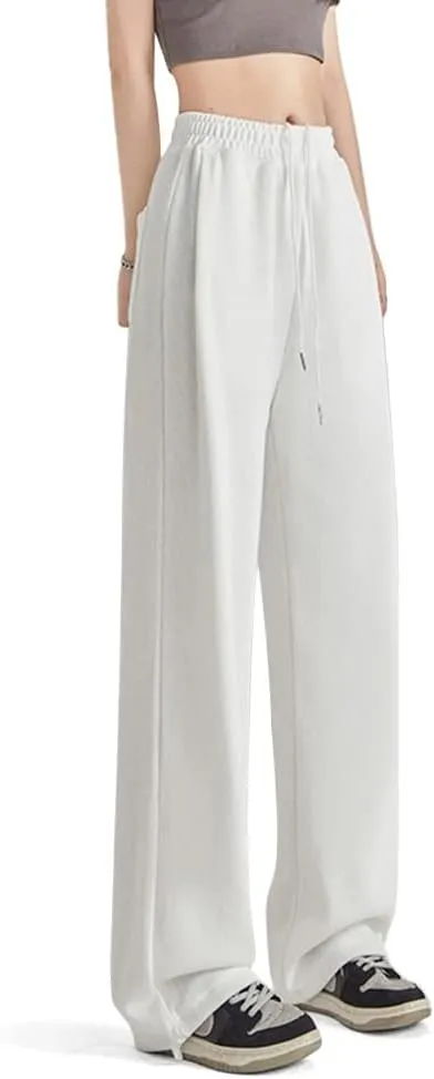 Womens Wide Leg Sweatpants Casual Loose Yoga Pants Comfy Lounge Joggers Baggy Sweatpants Pockets
