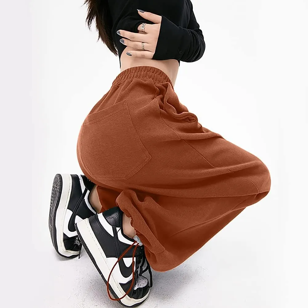 Womens Wide Leg Sweatpants Casual Loose Yoga Pants Comfy Lounge Joggers Baggy Sweatpants Pockets