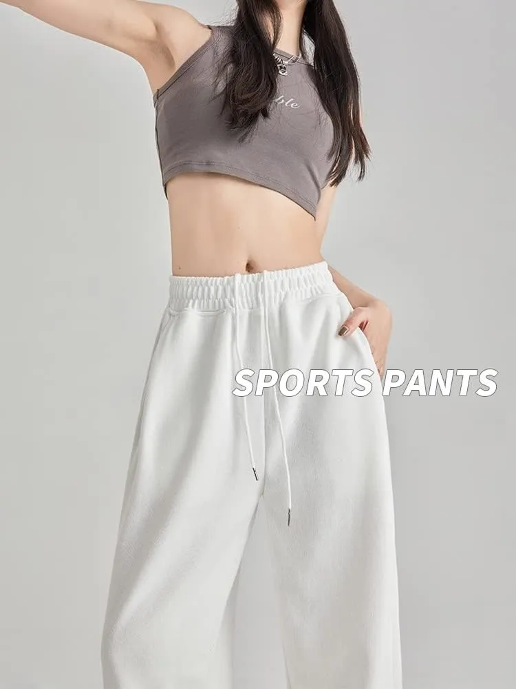 Womens Wide Leg Sweatpants Casual Loose Yoga Pants Comfy Lounge Joggers Baggy Sweatpants Pockets