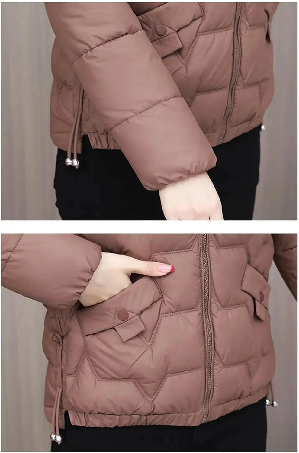 Women's Winter Down Cotton-Padded Jacket Coat Korean Fashion Lady Keep Warm Thicken Cotton-Padded Clothes